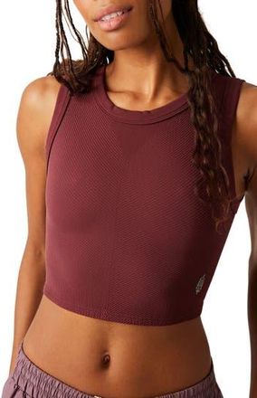 Free People FP Movement Free Throw Crop Muscle Tank Top in Oxblood at Nordstrom Rack, Size X-Large