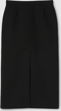 Gucci Wool Cr&ecirc;pe Skirt With Gucci Detail, Black, Ready-to-wear