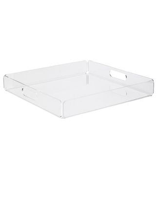 Torre & Tagus Lucite Acrylic 14X14in Square Tray