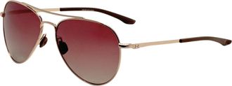 Under Armour Unisex 57 mm Gold Sunglasses