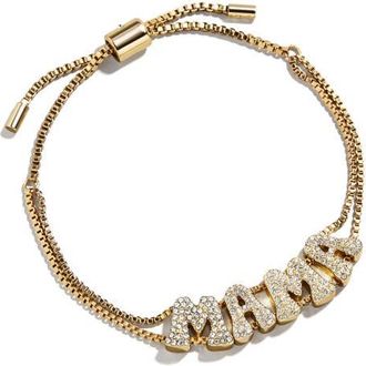 BaubleBar Made for Mama Slider Bracelet in Clear at Nordstrom