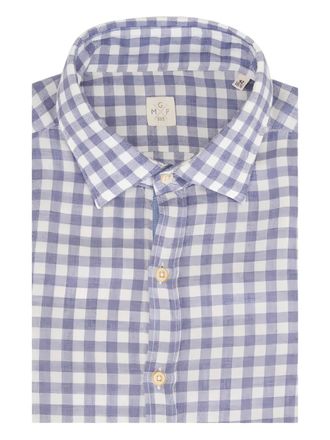 GMF 965 checked cotton shirt - White