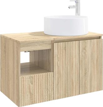 vidaXL Juego De Muebles De Ba&ntilde;o 2 Uds. Roble Sonoma Vidaxl