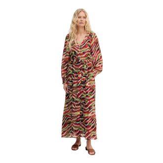 Lola Casademunt Kleedjes, Dames, Veelkleurig, L, Polyester, Maxi-jurk met patroon