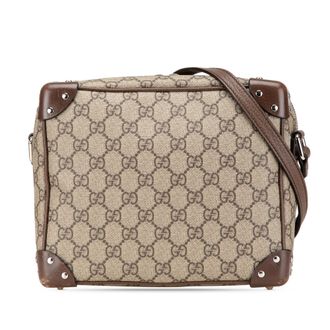 Gucci Pre-owned Womens Gg Supreme Canvas Crossbody Bag - Tan Textile - One Size