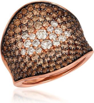 Le Vian Ladies Chocolate Diamonds Statement Rings set in 14K Strawberry Gold TRBI 333