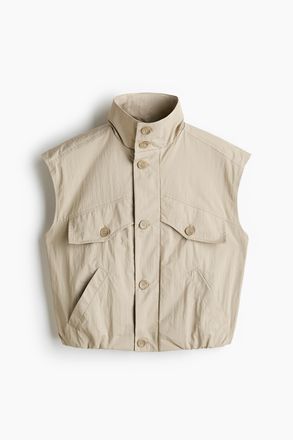 H&M &Auml;rmelloses Utility-Hemd - Beige