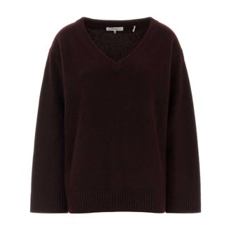 Frame Denim De Kasjmier Relaxte V-hals Trui - Dames - Cashmere truien - Bruin - XS - Kasjmier - Truien & Vesten