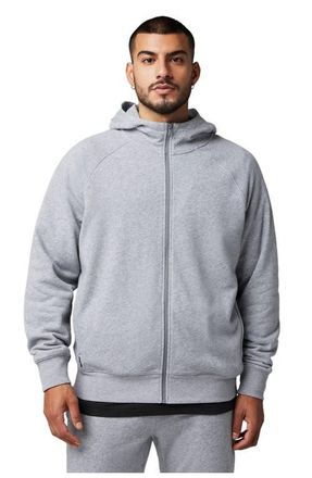 Fabletics The Year Round Terry Full Zip Hoodie in Classic Grey Heather at Nordstrom, Size Xx-Large