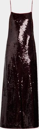 Alberta Ferretti Sequined Maxi Slip Dress