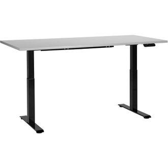 Beliani Beliani - Electric Adjustable Standing Desk Modern Square Feet 180 x 80 cm Grey Top and Black Base destines