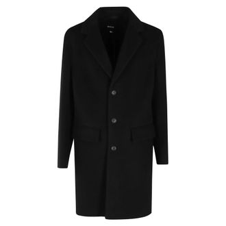 HUGO BOSS Heren, Mantels, Zwart, Maat: L Wol