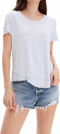 Chrldr Ava Short Sleeve Tee In Limestone