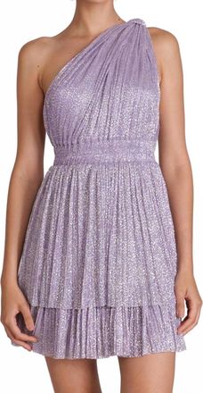 Sabina Mus&aacute;yev Chicago One Shoulder Short Dress In Lilac