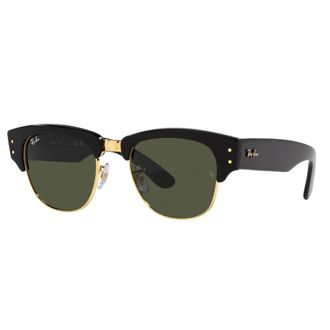 Ray-Ban Klassieke vierkante zonnebril met groene lenzen - unisex - Zonnebrillen - Zwart - 53 MM - Accessoires
