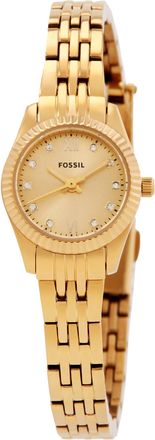 Fossil Scarlette Quartz Gold Dial Ladies Watch ES5474