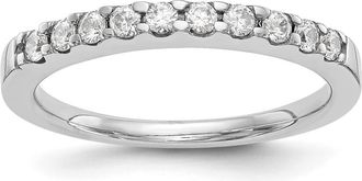 Diamond2Deal 14k White Gold Lab Grown Diamond Wedding Band Ring 0.3Ct Clarity- VS Color- G-H
