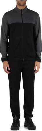 Emporio Armani Sportieve trainingsset met sweatshirt met rits en broek - Heren - Trainingspakken - Zwart - S - Polyester - Fitness
