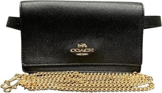 Coach Pre-owned Belt Bags, female, Black, Size: ONE SIZE Pre-owned Leather 2way Waist Bag