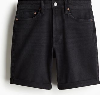 H&M Slim Denimshorts - Schwarz