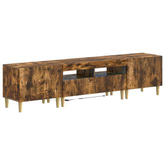 vidaXL Cabinet De Tv Led De 5 Piezas Roble Ahumado Vidaxl