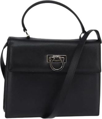 Ferragamo Pre-owned Leren Handtas - Dames - Vintage Handtas - Zwart - ONE Size - Leer - Vintage