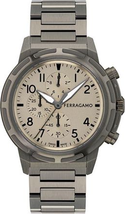 Ferragamo Sport Chronograph Bracelet Watch, 44mm in Ip Gunmetal at Nordstrom