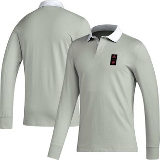 adidas Mens adidas 2023 Player Gray FC Dallas Travel Long Sleeve Polo at Nordstrom, Size Medium