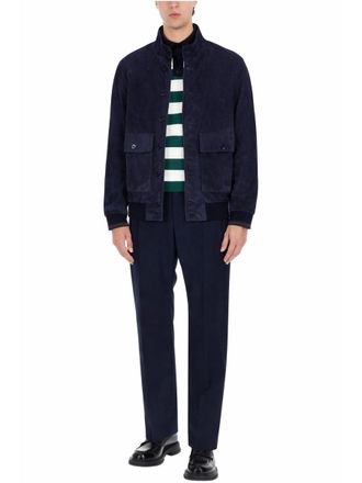 Gucci Suede Lamb Leather Jacket - Blue