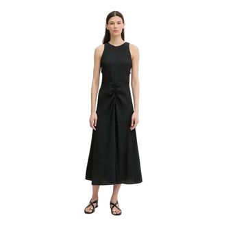 Sessun Ribbed Viscose Maxi Jurk - Dames - Casual kleedjes - Zwart - M - Kleedjes