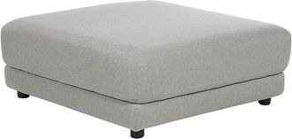 Beliani Beliani - Classic Fabric Upholstered Ottoman Sofa Element Square Footstool Polyester Padded Light Grey