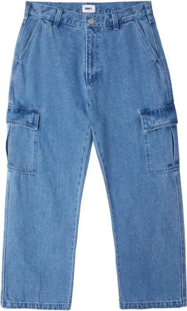 Obey Jeans, Heren, Blauw, W31, Denim, Cargo Denim Broek