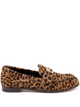 Fendi Baguette leopard-print loafers - women - Calf Hair/Lambskin/Leather/Rubber - 37.5 - Brown