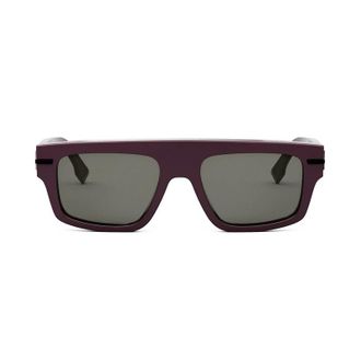 Fendi Square Full Rim Sunglasses - Burgundy