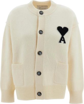 Ami Cardigan Ami de Coeur - - Knitwear - Donna - Bianco - M