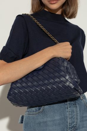Bottega Veneta Shoulder Bag Lauren 1980, Womens, Navy Blue
