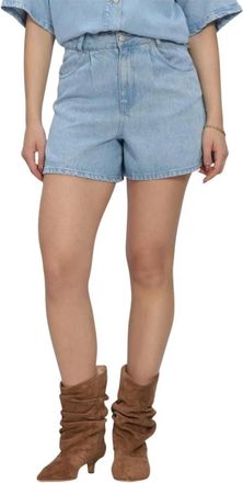 Moss Copenhagen Dames, Korte broeken, Blauw, Maat: XS Denim
