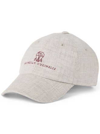 専用　BRUNELLO CUCINELLI　刺繍入りベースボールキャップ Baseball cap with logo for Woman in Azure | Brunello Cucinelli