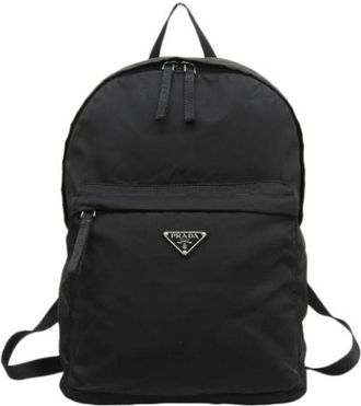 Prada Pre-owned Backpacks, female, Black, Size: ONE SIZE Pre-owned Nylon Backpack