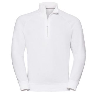 Russell Athletic Russell Heren Authentieke Kwartier Ritssweatshirt (Wit)