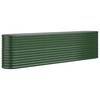 vidaXL Vidaxl - Jardinera Arriate Acero Galvanizado Verde 260x40x68 Cm