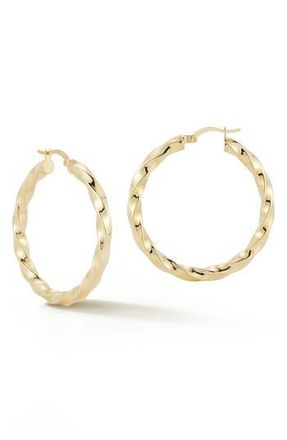 Glaze Jewelry Twist Hoop Earrings in Gold at Nordstrom Rack