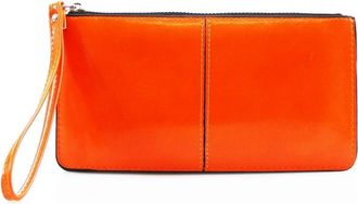 Generic Womens Wallet, Large Capacity Slim Phone Purse, Credit Card Holder Wallet with Multiple Card Slots Zipper Pocket (Orange)