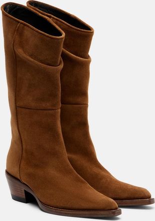 Khaite Clive suede mid-calf boots