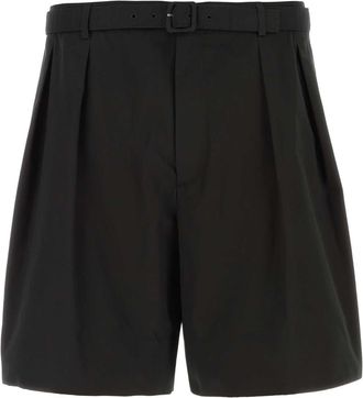 Saint Laurent Black Poplin Bermuda Shorts