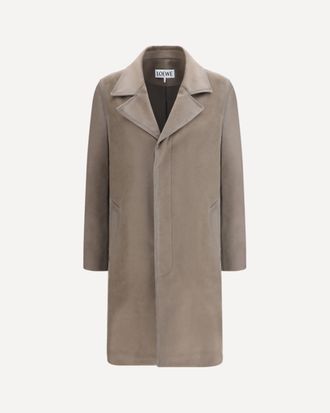 Loewe Single-breasted brushed cotton-blend fustian Coat Male 50