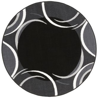 My Home Teppich »Noah« rund 7 mm Höhe mit Bordüre, Kurzflor, verspieltes Design, pflegeleicht, elegant