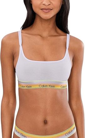 Calvin Klein Underwear Icon Mesh Unlined Bralette Womens Bra Lafayette Lavender : LG (Womens 12-14), Elastane/Nylon