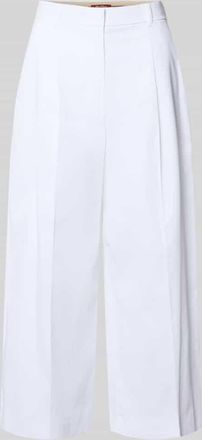 Max Mara Regular Fit Culotte aus Baumwoll-Mix Modell TEQUILA in Weiss, Gr&ouml;&szlig;e 34