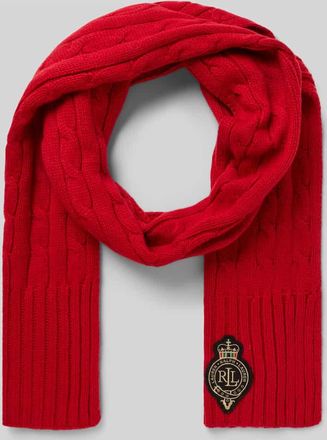 Lauren Ralph Lauren Schal mit Label-Detail in Rot, Größe 1